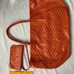 Orange Goyard Saint Louis GM Tote